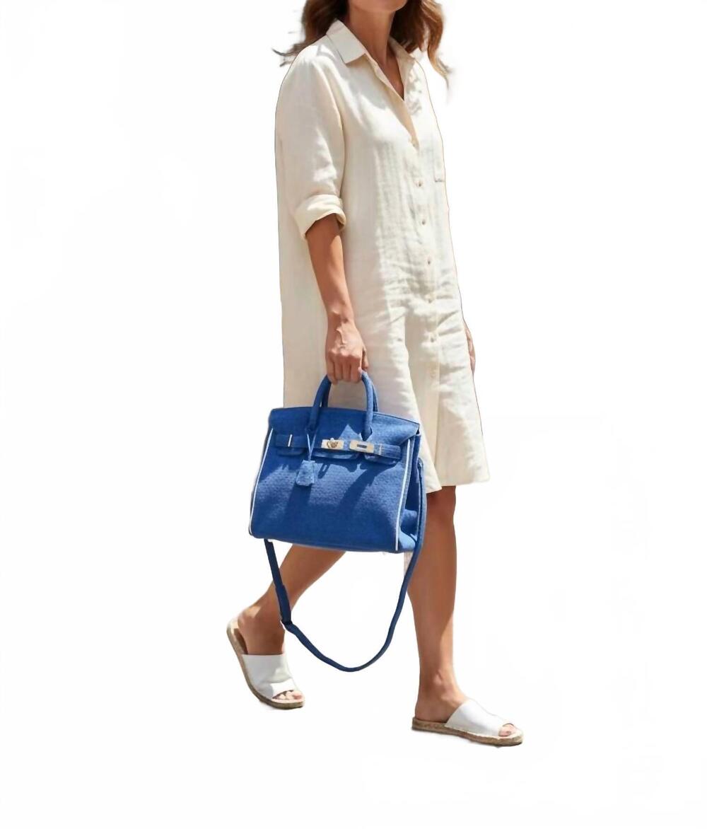 NEW DEBBIE KATZ women's terri mini tote bag in royal